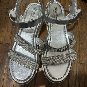 Juicy Couture Glittering Silver Sandals